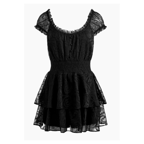 Alice + Olivia Black Lace Romper - Picture 2 of 15